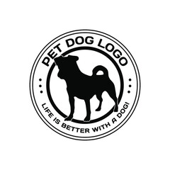 Dog pet animal silhouette. Good use for symbol, logo, web icon, mascot, or any design you want.