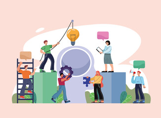 mini teamworkers creative innovation