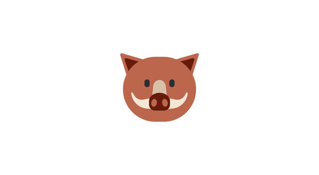  Wild boar wild pig, animal illustrations on white background