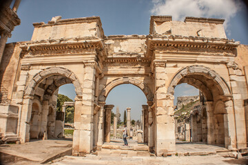 Fototapeta na wymiar ruins of the roman forum ephesus