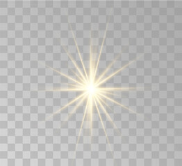 Transparent yellow sunlight special lens flash light effect. Front solar flare lenses.	