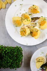 Easter Deviled eggs..style rustic