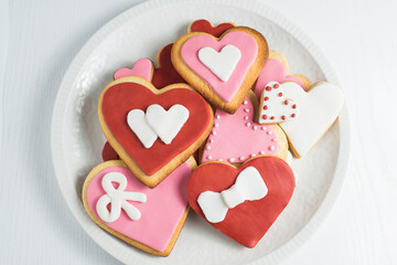 Homemade heart shaped cookies