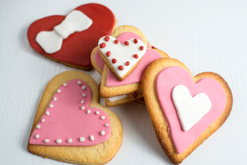 Homemade heart shaped cookies