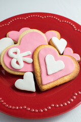 Homemade heart shaped cookies