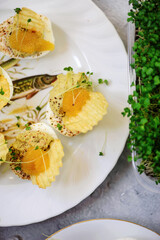 Easter Deviled eggs..style rustic