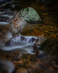 Fototapeta premium Waterfall on river Ilse in forest Harz, Germany
