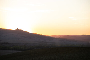sunset in the mountains