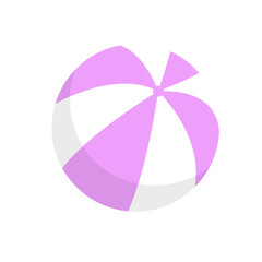 Beach ball isolated on white background. Vector