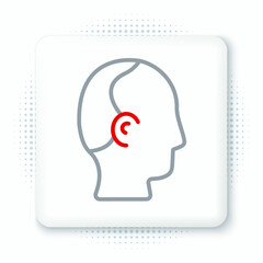 Line Baldness icon isolated on white background. Alopecia. Colorful outline concept. Vector