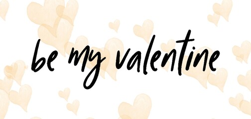 Obraz premium Valentine's day gift cart with be my valentine text. Love related items. Home decoration printable.