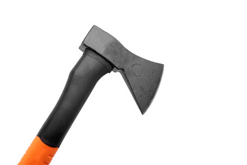 Ax with fiberglass handle isolated on white