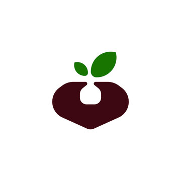 Beetroot Logo vegetable logo design template. Vector illustration