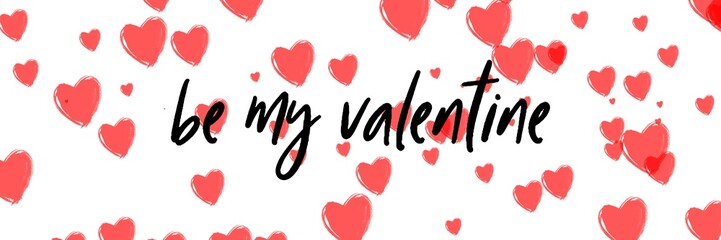 Valentine's day gift cart with be my valentine text. Love related items. Home decoration printable.