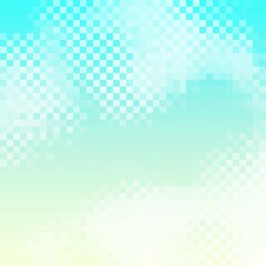 Abstract blue, green, and white transparent mosaic style background. Vector illustration.	