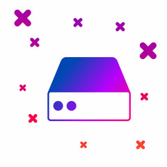 Color Server, Data, Web Hosting icon isolated on white background. Gradient random dynamic shapes. Vector