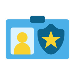 police id flat icon