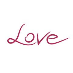 Fototapeta na wymiar hand drawn love lettering. romantic and love symbol. valentines design element
