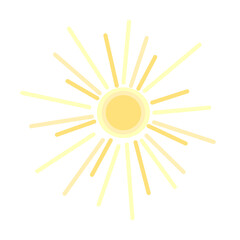 Stylized sun as a design element.