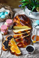 Easter challah..traditional easter pastries.