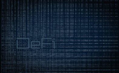 Business finance investment DeFi decentralize blockchain concept, data and number futuristic background