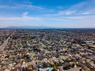 Aerial view of the Anaheim, CA