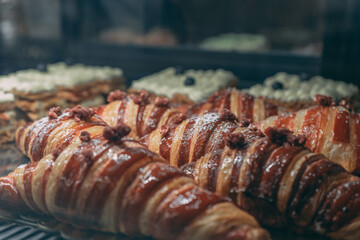 freshly baked croissant at rest