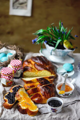 Easter challah..traditional easter pastries.