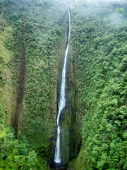 Aerial view of a waterfall