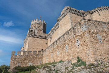 Fototapeta na wymiar New Castle of the Mendoza, The fortress-palace of the county of Real de Manzanares