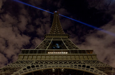 Eiffel Tower at Night with Lights Off