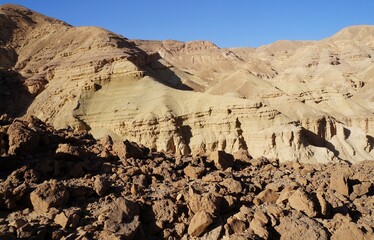 Hiking in the Nahal Atek route in South Israel