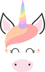 Cute Unicorn Face