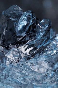Ice closeup melting