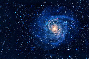 Beautiful blue galaxy. Elements of this image were furnished by NASA