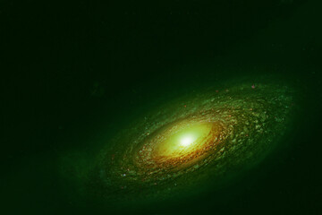 Beautiful green galaxy. Elements of this image were furnished by NASA