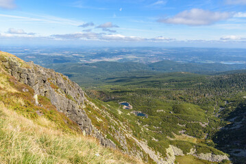 Fototapeta View of Sniezne Stawki in Polish Giant Mountains obraz