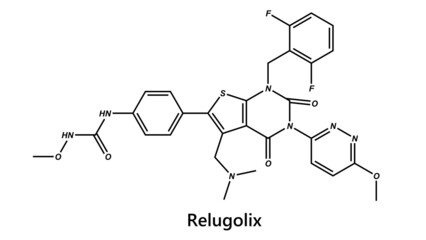 Relugolix, is a gonadotropin-releasing hormone antagonist medication which is used in the treatment of prostate cancer and uterine fibroids