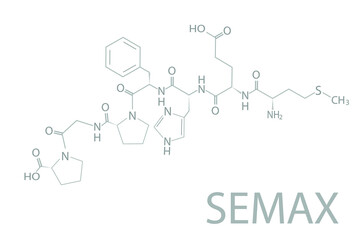 Semax molecular skeletal chemical formula.	