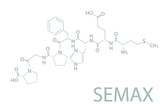 Semax molecular skeletal chemical formula.	
