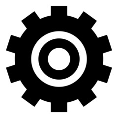 Gear Flat Icon Isolated On White Background