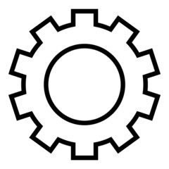 Gear Flat Icon Isolated On White Background