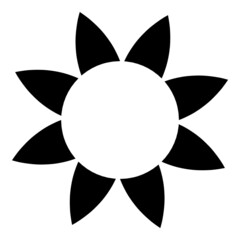 Flower Flat Icon Isolated On White Background