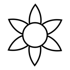 Flower Flat Icon Isolated On White Background