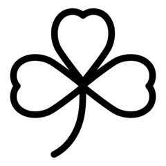 Clover Flat Icon Isolated On White Background