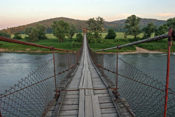 Bridge over the San River, Dynowskie Foothills (Pogorze Dynowskie), Poland