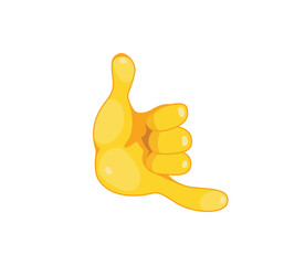 Call Me Hand emoji gesture vector isolated icon illustration. Call Me Hand gesture icon