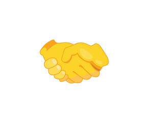 Handshake vector flat icon. Isolated hand shake emoji illustration