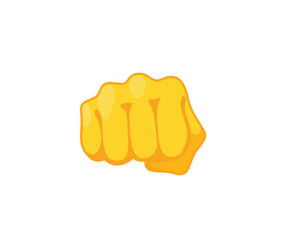 Oncoming Fist Vector Flat Icon. Isolated Fist Emoji Illustration