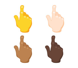 Index Finger Pointing Up emoji gesture vector isolated icon illustration. Index Finger Pointing Up gesture icon